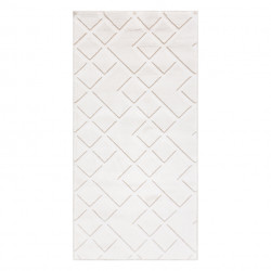 Dywan AKRYL VALS 3232 Geometryczny przestrzenny 3D kość słoniowa 70x140cm