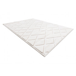 Dywan AKRYL VALS 3232 Geometryczny przestrzenny 3D kość słoniowa 70x140cm