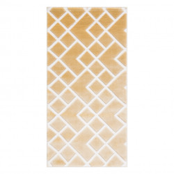 Dywan AKRYL VALS 3232 Geometryczny przestrzenny 3D żółty / kość słoniowa 70x140cm