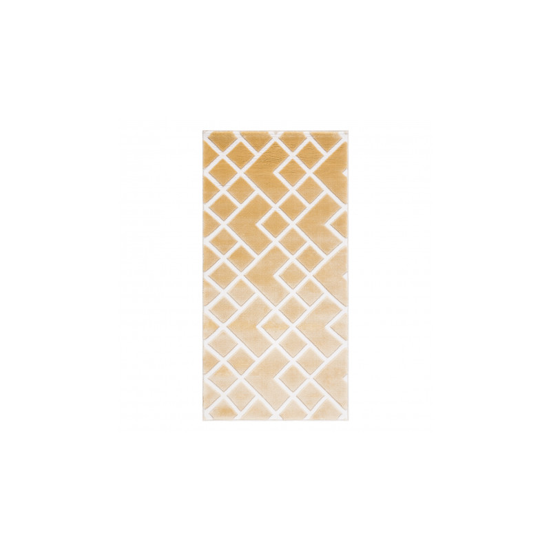 Dywan AKRYL VALS 3232 Geometryczny przestrzenny 3D żółty / kość słoniowa 70x140cm Dywan AKRYL VALS 3232 Geometryczny przestrzenny 3D żółty / kość słoniowa 70x140cm