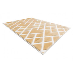 Dywan AKRYL VALS 3232 Geometryczny przestrzenny 3D żółty / kość słoniowa 70x140cm Dywan AKRYL VALS 3232 Geometryczny przestrzenny 3D żółty / kość słoniowa 70x140cm