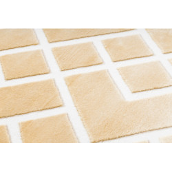 Dywan AKRYL VALS 3232 Geometryczny przestrzenny 3D żółty / kość słoniowa 70x140cm Dywan AKRYL VALS 3232 Geometryczny przestrzenny 3D żółty / kość słoniowa 70x140cm