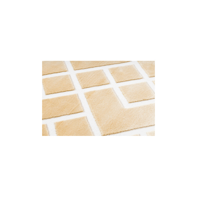Dywan AKRYL VALS 3232 Geometryczny przestrzenny 3D żółty / kość słoniowa 70x140cm Dywan AKRYL VALS 3232 Geometryczny przestrzenny 3D żółty / kość słoniowa 70x140cm