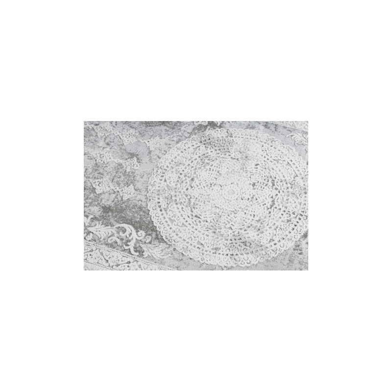 Dywan, chodnik AKRYL VALS 2328 Przecierany ornament szary /  kość słoniowa 80x300cm
