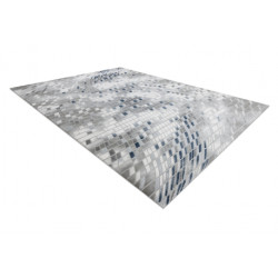 Dywan AKRYL VALS 8375 Geometryczny przestrzenny 3D kość słoniowa / szary 250x350cm