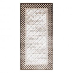 Dywan AKRYL VALS 103 Geometryczny, ramka przestrzenny 3D beż / kość słoniowa 100x200cm
