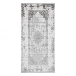 Dywan AKRYL VALS 8801 Ramka ornament kość słoniowa / szary 80x100cm