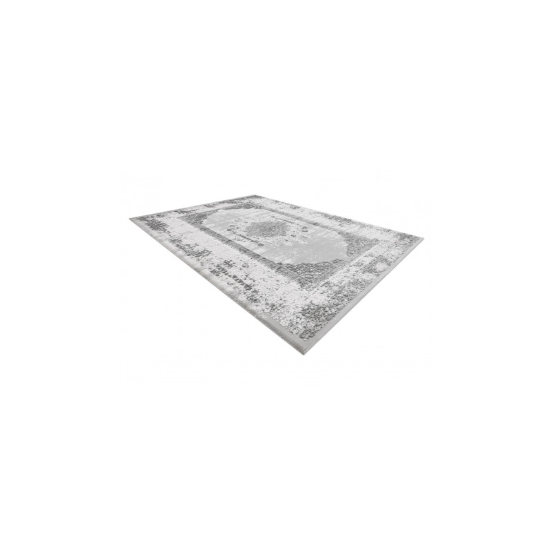 Dywan AKRYL VALS 8801 Ramka ornament kość słoniowa / szary 80x100cm