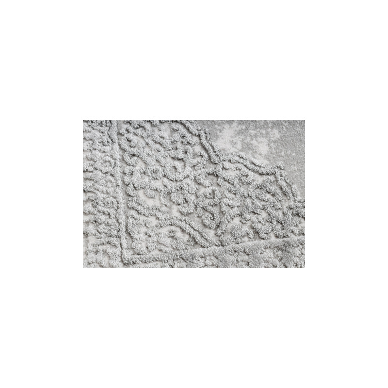 Dywan AKRYL VALS 8801 Ramka ornament kość słoniowa / szary 80x100cm