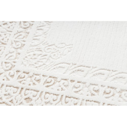 Dywan AKRYL VALS 2340 Ramka ornament kość słoniowa / beż  70x140cm
