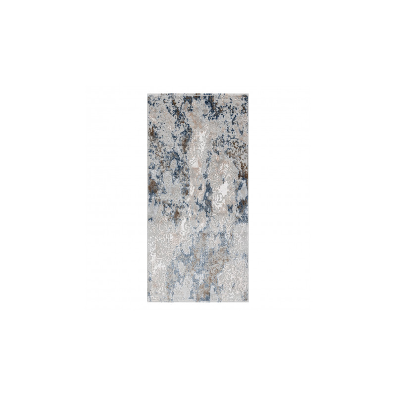 Dywan AKRYL VALS 6744 Abstrakcja przecierany szary / niebieski  70x140cm