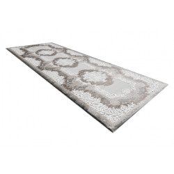 Dywan, chodnik AKRYL VALS 0074 Ornament szary / kość słoniowa 80x300cm