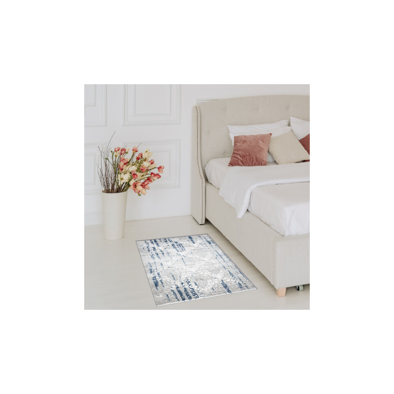 Dywan AKRYL VALS 6177 Ornament szary / niebieski 80x150cm Dywan AKRYL VALS 6177 Ornament szary / niebieski 80x150cm