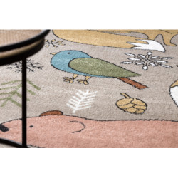 Dywan FUN Forester dla dzieci, zwierzęta, las beż 160x220cm Dywan FUN Forester dla dzieci, zwierzęta, las beż 160x220cm