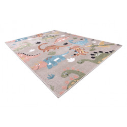 Dywan FUN Dino dla dzieci, dinozaury beż 80x150cm