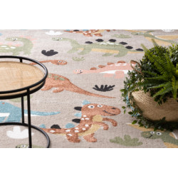 Dywan FUN Dino dla dzieci, dinozaury beż 120x170cm Dywan FUN Dino dla dzieci, dinozaury beż 120x170cm