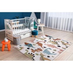 Dywan FUN Dino dla dzieci, dinozaury krem 240x330cm Dywan FUN Dino dla dzieci, dinozaury krem 240x330cm