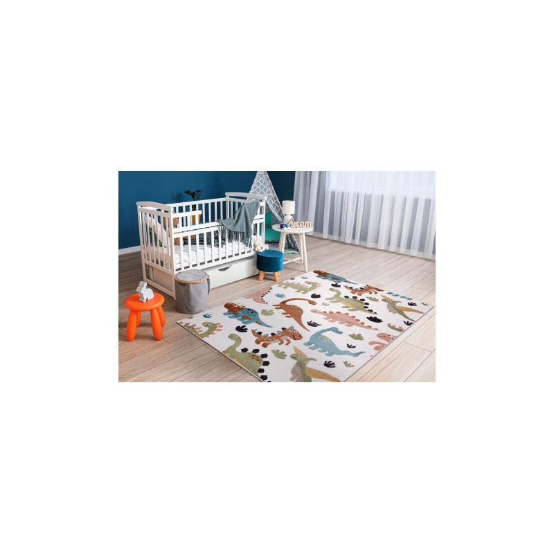 Dywan FUN Dino dla dzieci, dinozaury krem 240x330cm Dywan FUN Dino dla dzieci, dinozaury krem 240x330cm