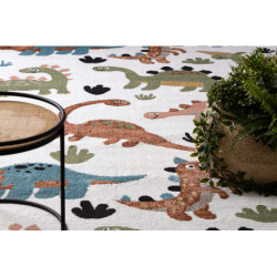 Dywan FUN Dino dla dzieci, dinozaury krem 240x330cm Dywan FUN Dino dla dzieci, dinozaury krem 240x330cm