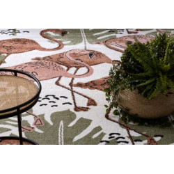 Dywan FUN Flami dla dzieci, flamingi krem 280x370cm Dywan FUN Flami dla dzieci, flamingi krem 280x370cm