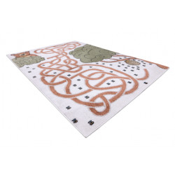 Dywan FUN Honey dla dzieci, niedźwiedź, pszczoły krem 80x150cm