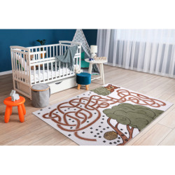 Dywan FUN Honey dla dzieci, niedźwiedź, pszczoły krem 180x270cm Dywan FUN Honey dla dzieci, niedźwiedź, pszczoły krem 180x270cm