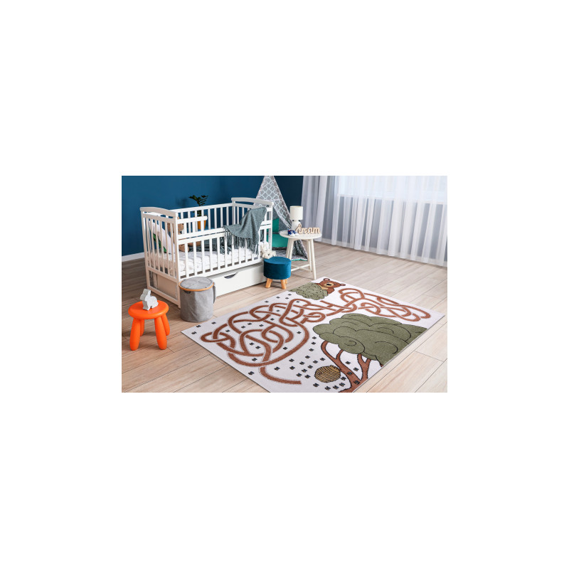 Dywan FUN Honey dla dzieci, niedźwiedź, pszczoły krem 180x270cm Dywan FUN Honey dla dzieci, niedźwiedź, pszczoły krem 180x270cm