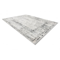 Dywan TULS nowoczesny, strukturalny, frędzle 51324 Vintage, przecierany, Ramka kość słoniowa / szary 200x290cm