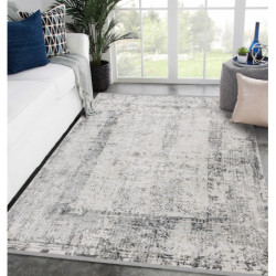Dywan TULS nowoczesny, strukturalny, frędzle 51324 Vintage, przecierany, Ramka kość słoniowa / szary 200x290cm Dywan TULS nowoczesny, strukturalny, frędzle 51324 Vintage, przecierany, Ramka kość słoniowa / szary 200x290cm