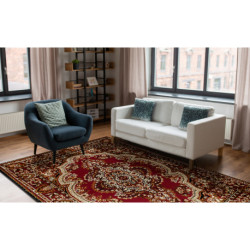 Dywan BCF Morad WIOSNA Ornament, klasyczny - bordo 140x200cm
