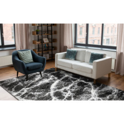 Dywan BCF Morad MARMUR - antracyt / czarny 240x340cm