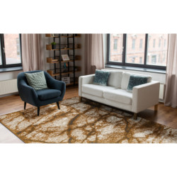Dywan BCF Morad MARMUR - beż / szare złoto 60x110cm Dywan BCF Morad MARMUR - beż / szare złoto 60x110cm