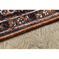 Dywan ANTIKA ancret honey, nowoczesny ornament, do prania - krem / pomarańczowy 80x150cm