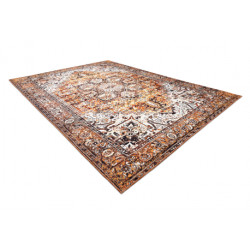 Dywan ANTIKA ancret honey, nowoczesny ornament, do prania - krem / pomarańczowy 160x220cm