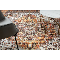 Dywan ANTIKA ancret honey, nowoczesny ornament, do prania - krem / pomarańczowy 160x220cm