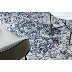 Dywan ANTIKA ancret washedstone, nowoczesny ornament, do prania - szary 120x170cm Dywan ANTIKA ancret washedstone, nowoczesny ornament, do prania - szary 120x170cm
