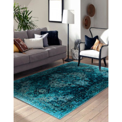 Dywan ANTIKA ancret azure, nowoczesny ornament, do prania - niebieski 120x170cm Dywan ANTIKA ancret azure, nowoczesny ornament, do prania - niebieski 120x170cm