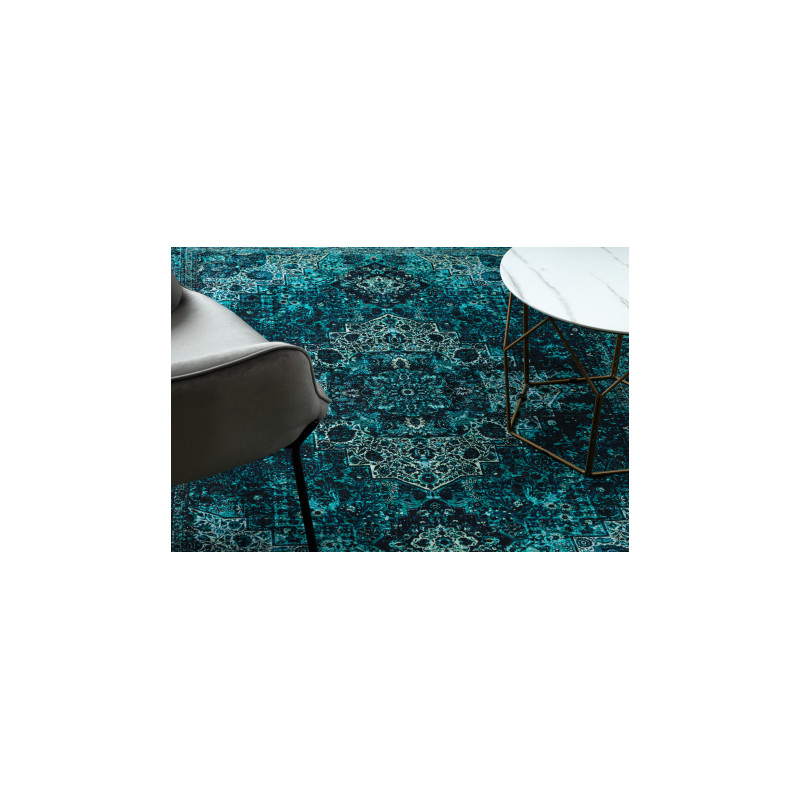 Dywan ANTIKA ancret azure, nowoczesny ornament, do prania - niebieski 160x220cm