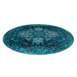 Dywan ANTIKA ancret azure, koło nowoczesny ornament, do prania - niebieski koło 200cm
