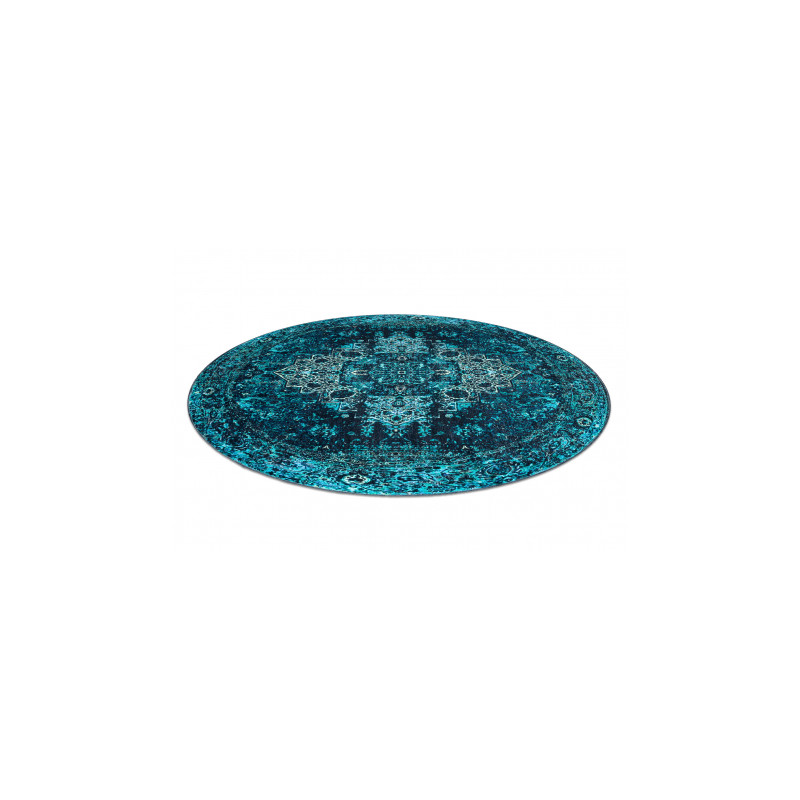 Dywan ANTIKA ancret azure, koło nowoczesny ornament, do prania - niebieski koło 200cm