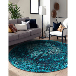Dywan ANTIKA ancret azure, koło nowoczesny ornament, do prania - niebieski koło 200cm