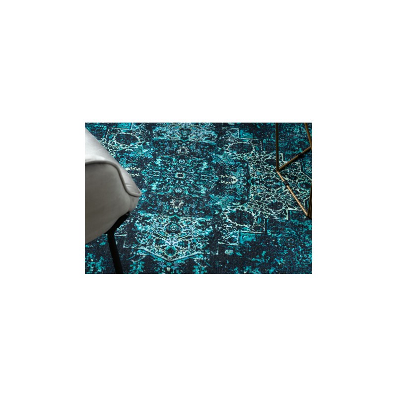 Dywan ANTIKA ancret azure, koło nowoczesny ornament, do prania - niebieski koło 200cm