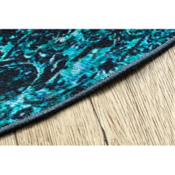 Dywan ANTIKA ancret azure, koło nowoczesny ornament, do prania - niebieski koło 200cm