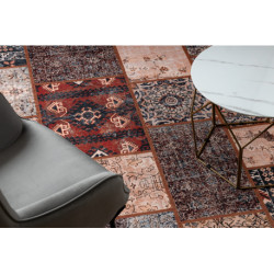Dywan ANTIKA ancient rust, nowoczesny patchwork, grecki do prania - terakota 120x170cm