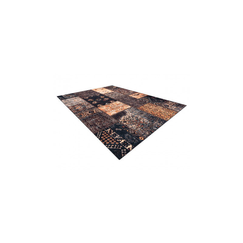 Dywan ANTIKA ancient chocolate, nowoczesny patchwork, grecki do prania - brązowy / terakota 120x170cm Dywan ANTIKA ancient chocolate, nowoczesny patchwork, grecki do prania - brązowy / terakota 120x170cm