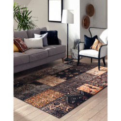 Dywan ANTIKA ancient chocolate, nowoczesny patchwork, grecki do prania - brązowy / terakota 120x170cm Dywan ANTIKA ancient chocolate, nowoczesny patchwork, grecki do prania - brązowy / terakota 120x170cm
