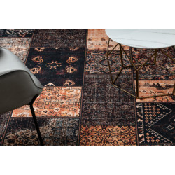 Dywan ANTIKA ancient chocolate, nowoczesny patchwork, grecki do prania - brązowy / terakota 120x170cm Dywan ANTIKA ancient chocolate, nowoczesny patchwork, grecki do prania - brązowy / terakota 120x170cm