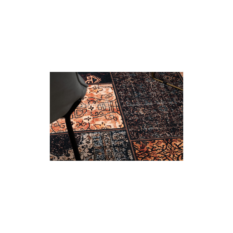 Dywan ANTIKA ancient chocolate, nowoczesny patchwork, grecki do prania - brązowy / terakota 120x170cm Dywan ANTIKA ancient chocolate, nowoczesny patchwork, grecki do prania - brązowy / terakota 120x170cm