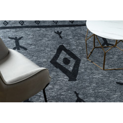 Dywan ANTIKA 119 tek, nowoczesny aztecki, do prania - szary 80x150cm Dywan ANTIKA 119 tek, nowoczesny aztecki, do prania - szary 80x150cm