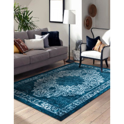 Dywan ANTIKA 123 tek, nowoczesny ornament, do prania - niebieski 80x150cm Dywan ANTIKA 123 tek, nowoczesny ornament, do prania - niebieski 80x150cm